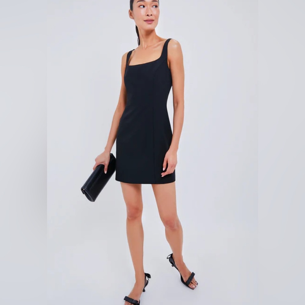 Surabaya Designs Black Sleeveless Sheath Mini Dress Made in France